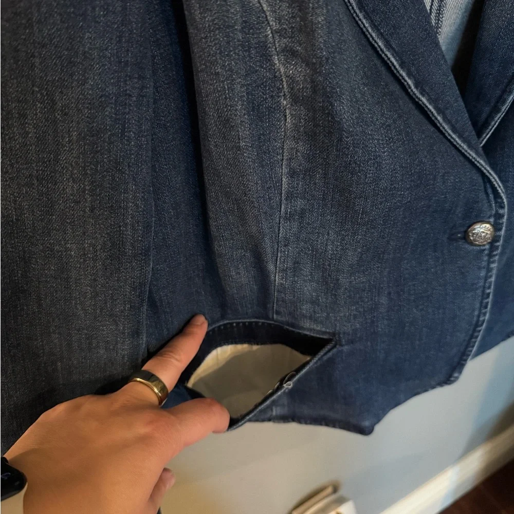 INC International Concepts Denim Blazer - Picture 7 of 13